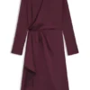 Midikleid mit Drapierungsdetails aus Satin