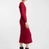 Midikleid mit unregelmäßiger Rippstruktur