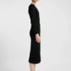 Midikleid mit unregelmäßiger Rippstruktur