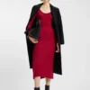 Midikleid mit unregelmäßiger Rippstruktur