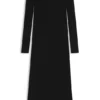 Midikleid mit unregelmäßiger Rippstruktur
