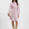 Minikleid mit Raffungen aus Crinkle-Satin