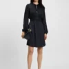 Minikleid mit Raffungen aus Crinkle-Satin