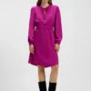 Minikleid mit Raffungen aus Crinkle-Satin