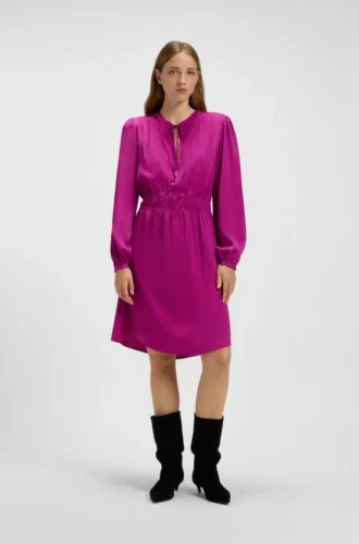 Minikleid mit Raffungen aus Crinkle-Satin