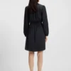 Minikleid mit Raffungen aus Crinkle-Satin