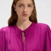 Minikleid mit Raffungen aus Crinkle-Satin