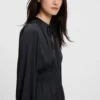 Minikleid mit Raffungen aus Crinkle-Satin