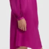 Minikleid mit Raffungen aus Crinkle-Satin