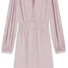 Minikleid mit Raffungen aus Crinkle-Satin