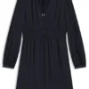 Minikleid mit Raffungen aus Crinkle-Satin