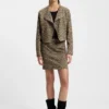 Miniröcke mit Leoparden-Jacquard
