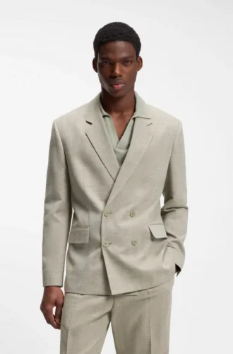 Modern geschnittene Jacke mit Fischgrätenmuster