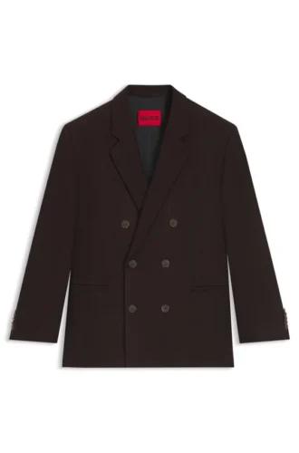 Modern geschnittene Jacke mit Fischgrätenmuster aus Stretch-Dobby