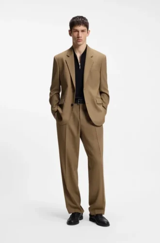 Modern geschnittener Anzug aus Performance-Stretch-Twill