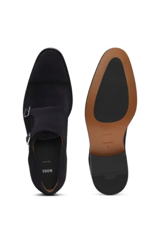 Monks aus Wildleder mit doppeltem Riemen
