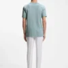 Mouline-T-Shirt aus Baumwolle, Leinen und Seide