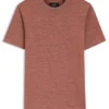 Mouline-T-Shirt aus Baumwolle, Leinen und Seide