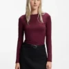 Oberteil aus Stretch-Jersey mit gestapeltem Logo-Print