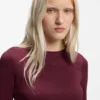 Oberteil aus Stretch-Jersey mit gestapeltem Logo-Print
