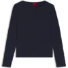 Oberteil aus Stretch-Jersey mit gestapeltem Logo-Print