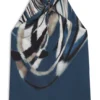 Oberteil mit Bindeband am Ausschnitt aus bedrucktem Twill