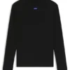 Oberteil mit blauem Logo aus Stretch-Baumwolle