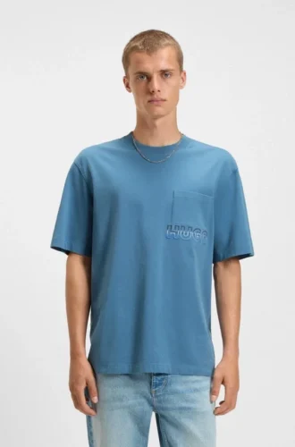 Ombré-Logo-T-Shirt aus Baumwolljersey