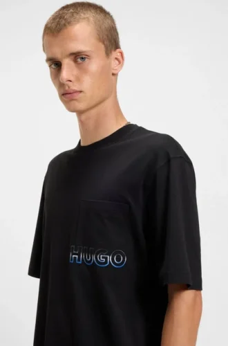 Ombré-Logo-T-Shirt aus Baumwolljersey