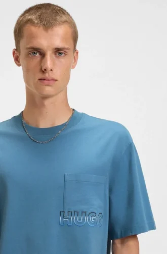 Ombré-Logo-T-Shirt aus Baumwolljersey