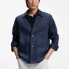 Overshirt in lockerer Passform aus italienischem Leinen-Twill Overshirt in lockerer Passform aus italienischem Leinen-Twill