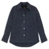 Overshirt in Relaxed-Fit aus Tweed in Denim-Optik