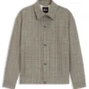 Overshirt in Relaxed-Fit mit Karomuster aus Stretchstoff