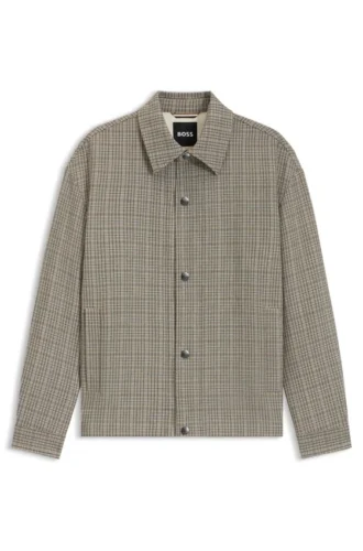 Overshirt in Relaxed-Fit mit Karomuster aus Stretchstoff