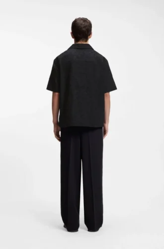 Oversize-Hemd aus Baumwolle mit Broderie-Anglaise