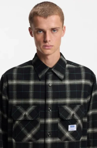 Oversize-Overshirt mit Karomuster aus Baumwolltwill