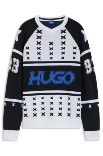 Oversize-Pullover mit Eishockey-inspiriertem Motiv
