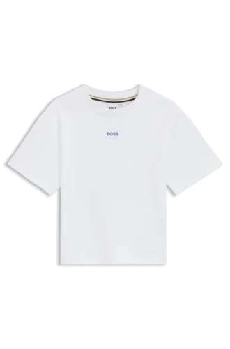Oversize-T-Shirt aus Baumwolle für Kinder mit Logo-Grafik auf der Rückseite