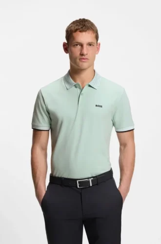 Paddy-Poloshirt aus Stretch-Baumwollpiqué