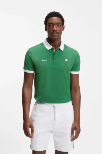 Paddy-Poloshirt mit Landesflagge