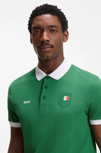 Paddy-Poloshirt mit Landesflagge
