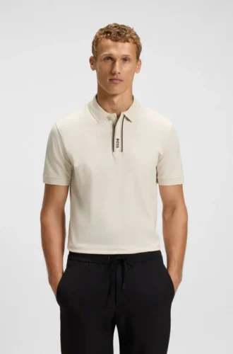 Paddy-Poloshirt mit Logo-Knopfleiste