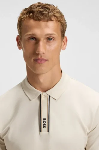 Paddy-Poloshirt mit Logo-Knopfleiste