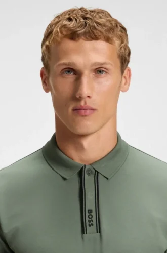 Paddy-Poloshirt mit Logo-Knopfleiste