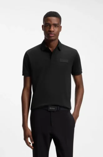 Paddy-Poloshirt mit strukturiertem Logo-Patch