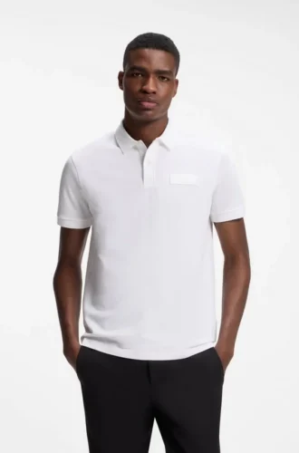 Paddy-Poloshirt mit strukturiertem Logo-Patch
