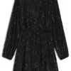 Pailletten-Kleid mit Wickelausschnitt