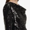 Paillettenkleid mit drapiertem Ausschnitt