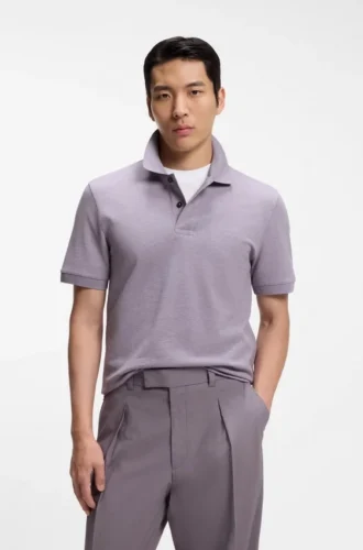 Pallas-Poloshirt aus Baumwollpiqué mit gesticktem Logo