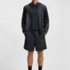 Parka-Jacke mit Kapuze und Allover-Print